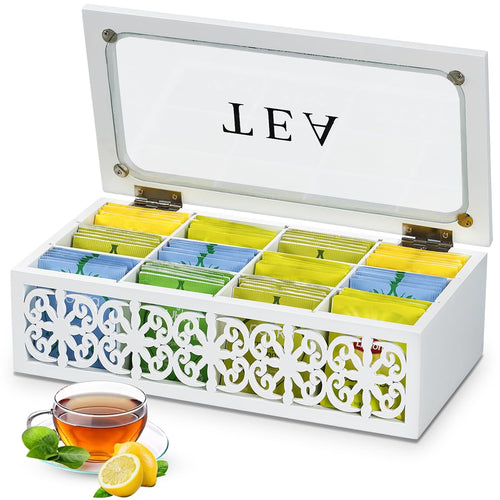 12 Compartment Tea Box Organizer