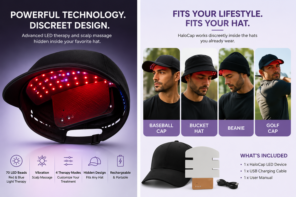 HaloCap™ LED hair therapy system