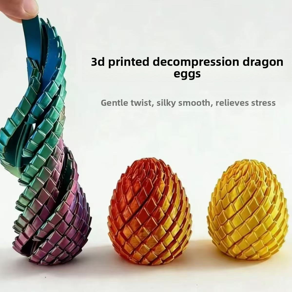 3D Printed Dragon Egg Transformable Stress Relief Toy